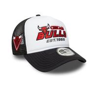 New Era NBA Cappello Camionista Basket Regolabile A-Frame Cappello Maglia Visiera Curva, Chicago Bulls#38334, Taglia unica