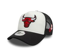 New Era NBA Cappello Chicago Bulls Regolabile Berretto da Camionista Maglia Logo della Squadra Fiore Cappellino Floreale Nero Bianco