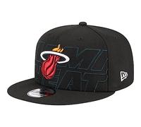 New Era NBA Draft 2023 9Fifty Snapback Cap Miami Heat Black, Nero , Taglia unica