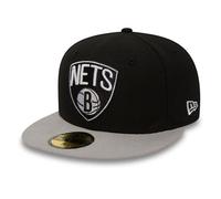 New Era NBA League Basic 59Fifty Brooklyn Nets Snapback cap, Uomo, Black Grey, 6 7/8 (54.9 cm)