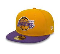 New Era Los Angeles Lakers NBA Basic cap 10861623, Mens cap with a Visor, Yellow, 7 1/4 EU
