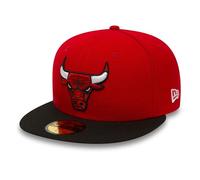 New Era NBA League Basic 59Fifty Snapback Chicago Snapback cap, Uomo, Red Black, 6 7/8 (54.9 cm)