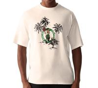 New Era NBA Palm Tree - Maglietta Boston Celtics Off White