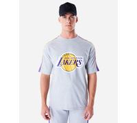 New Era T-Shirt Oversize Unisex NBA Panel Oversize Los Angeles Lakers Grigio mélange True Purple T-Shirt