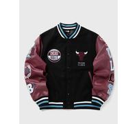 New Era NBA PATCH VARSITY CHICAGO BULLS JACKET men College Jackets black|red in taglia:S