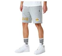 New Era NBA Team Logo Shorts Loslak Hgragd Pantaloncini Corti, Grigio Medio, XL Uomo