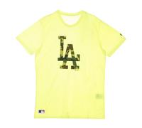 New Era - Neon Lime Camo MLB Logo Tee - - Tops - Uomo - Giallo - L
