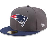 New Era New England Patriots Cap Fitted 59Fifty Graphite Sidepatch Logo