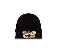 New Era New Orleans Saints NFL On Field 2021 Salute to Service Knit Black Beanie - One-Size