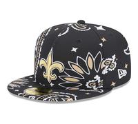 New Era New Orleans Saints Paisley 59Fifty - Cappello aderente da uomo, colore: nero