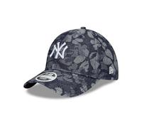 New Era New York Berretto da Baseball da Donna Yankees Logo della Squadra Motivo Floreale Denim 920 Cappellino Blu