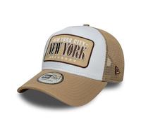 New Era New York City Patch E-Frame Cappello da Camionista Bianco Beige