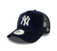 New Era New York Yankees MLB Berretto da Camionista Regolabile Maglia Velluto a Coste Logo della Squadra Cappello Blu