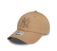 New Era Berretto 9FORTY New York Yankees MLB League Essential Tonale Beige Regolabile per donna