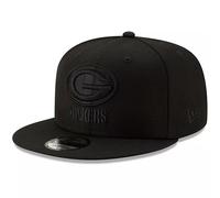 New Era NFL 9FIFTY Schwarz auf Schwarz verstellbare Snapback-M tze, Einheitsgr e (Green Bay Packers)