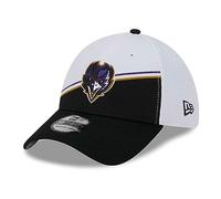 New Era - NFL Baltimore Ravens 2023 Sideline 39Thirty Stretch Cap Colore Nero/Bianco, nero-bianco, Medium-Large