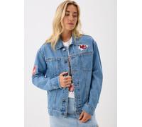 New Era - Chicago Bulls - Giacca di jeans lavaggio blu con motivo sul retro S