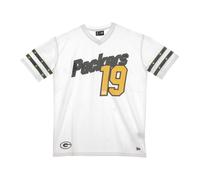 New Era - NFL Manica a Righe Tee Oversize - - Tops - Uomo - Bianco - M