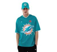 New Era NFL Mesh Oversized Maglietta Miami Dolphins Teal, turchese, L