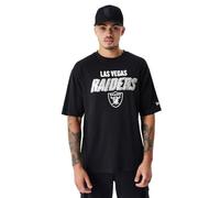 New Era NFL Script Graphic OS Tee LASRAI BLKWHI Las Vegas Raiders - T-Shirt Maschio,