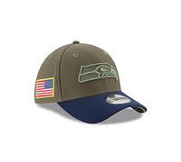 New Era NFL SEATTLE SEAHAWKS Salute to Service 2017 Sideline 39THIRTY Stretch Fit Game Cap, Größe:S/M