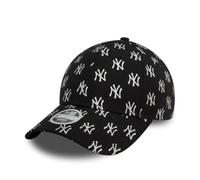 New Era NY monogramma Berretto per Donne e Ragazze Nero New York Yankees Regolabile