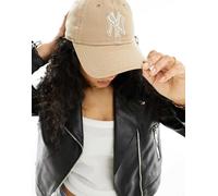 New Era - NY Yankees 9twenty - Cappellino beige slavato con cuciture a contrasto-Neutro One Size