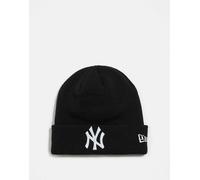 New Era - NY Yankees - Berretto basic nero e bianco con risvolto One Size