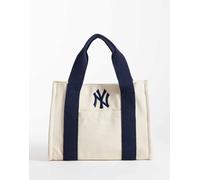 New Era - NY Yankees - Borsetta shopping color crema con tracolla lunga-Bianco One Size