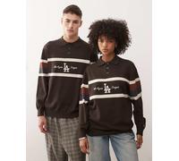 New Era - NY Yankees - Camicia stile rugby marrone con logo M