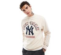 New Era - NY Yankees - Felpa crema a maniche lunghe-Bianco L