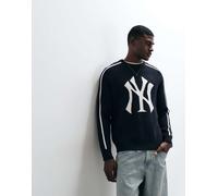 New Era - NY Yankees - Maglione blu navy con logo grande e profili a contrasto S