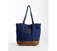 New Era - NY Yankees - Maxi borsa in denim e camoscio multicolore One Size