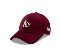 New Era Oakland Athletics Berretto in Velluto a Coste MLB Logo della Squadra Regolabile Cappellino Rosso