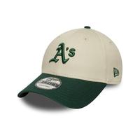 New Era Oakland Athletics MLB 9Forty Cappello con Visiera a Contrasto Beige