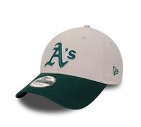 New Era Oakland Athletics Visiera a Contrasto 9Forty Cappello Regolabile Beige