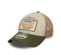 New Era Patch 9Forty M-Crown A-Frame Berretto da Camionista Beige Verde ol