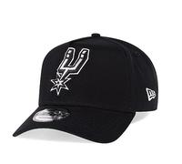 New Era San Antonio Spurs Black 9Forty A Frame Snapback Cap, Nero , Taglia unica