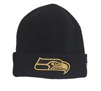 New Era Seattle Seahawks Beanie NFL Essential Metallic Logo Black - One-Size
