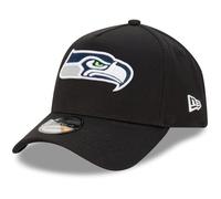 New Era Seattle Seahawks NFL Evergreen Nero Berretto Regolabile del Modello 9Forty A-Frame