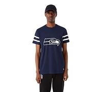New Era Seattle Seahawks NFL T-Shirt Fanshirt American Football Jersey Blau - L