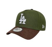 New Era - LA Dodgers E-frame - Cappellino verde con visiera in camoscio marrone a contrasto-Multicolore One Size