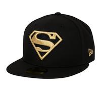 New Era Superman Gold Logo Black Colorway 59Fifty - Cappello aderente, Nero , 61