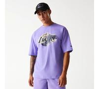 New Era T-Shirt LA Lakers NBA All Over Print Oversize Viola da Uomo M Viola