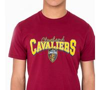 New Era T-Shirt Mm Nba Cleveland Bordeaux/Giallo XXS