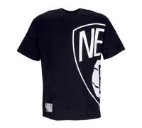 New Era - T-Shirt Oversize con Logo Brooklyn Nets Nero/Bianco - - Tops - Uomo - Nero - 2XL