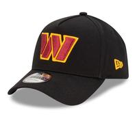 New Era Washington Commanders NFL Evergreen Nero Berretto Regolabile del Modello 9Forty A-Frame