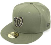 New Era Washington Nationals Olive Sidepatch 59Fifty Fitted Cap Limited Edition