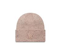 New Era - NY Yankees - Berretto da donna in maglia rosa metallizzata con risvolto ampio One Size