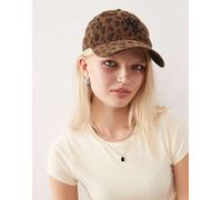 New Era - Womens NY Yankees 9twenty - Cappellino marrone in velluto a coste con stampa leopardata One Size